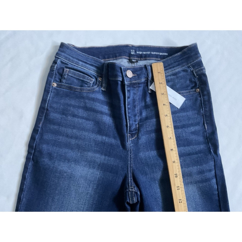NY&C Women's High Waist  Super Skinny Jeans  blue Size 8 - Picture 4 of 7